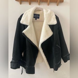 Scoop black shearling jacket
